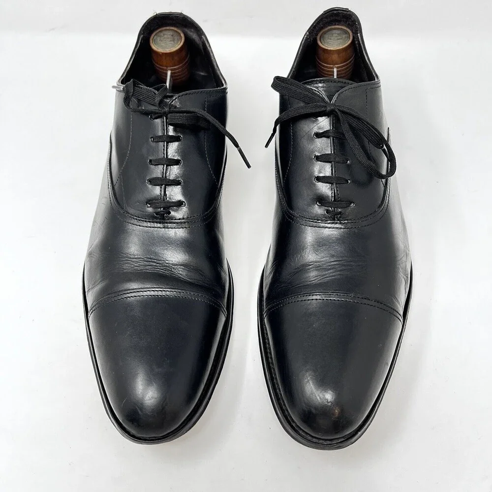 To Boot New York Shoes Mens 11 Adam Derrick Black Leather Oxford Cap Toe Dress